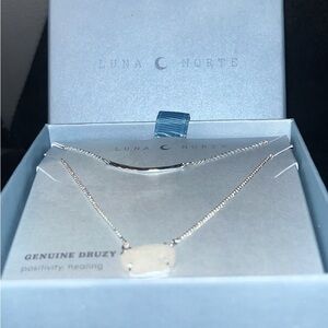 Luna Norte Druzy Quartz necklace set